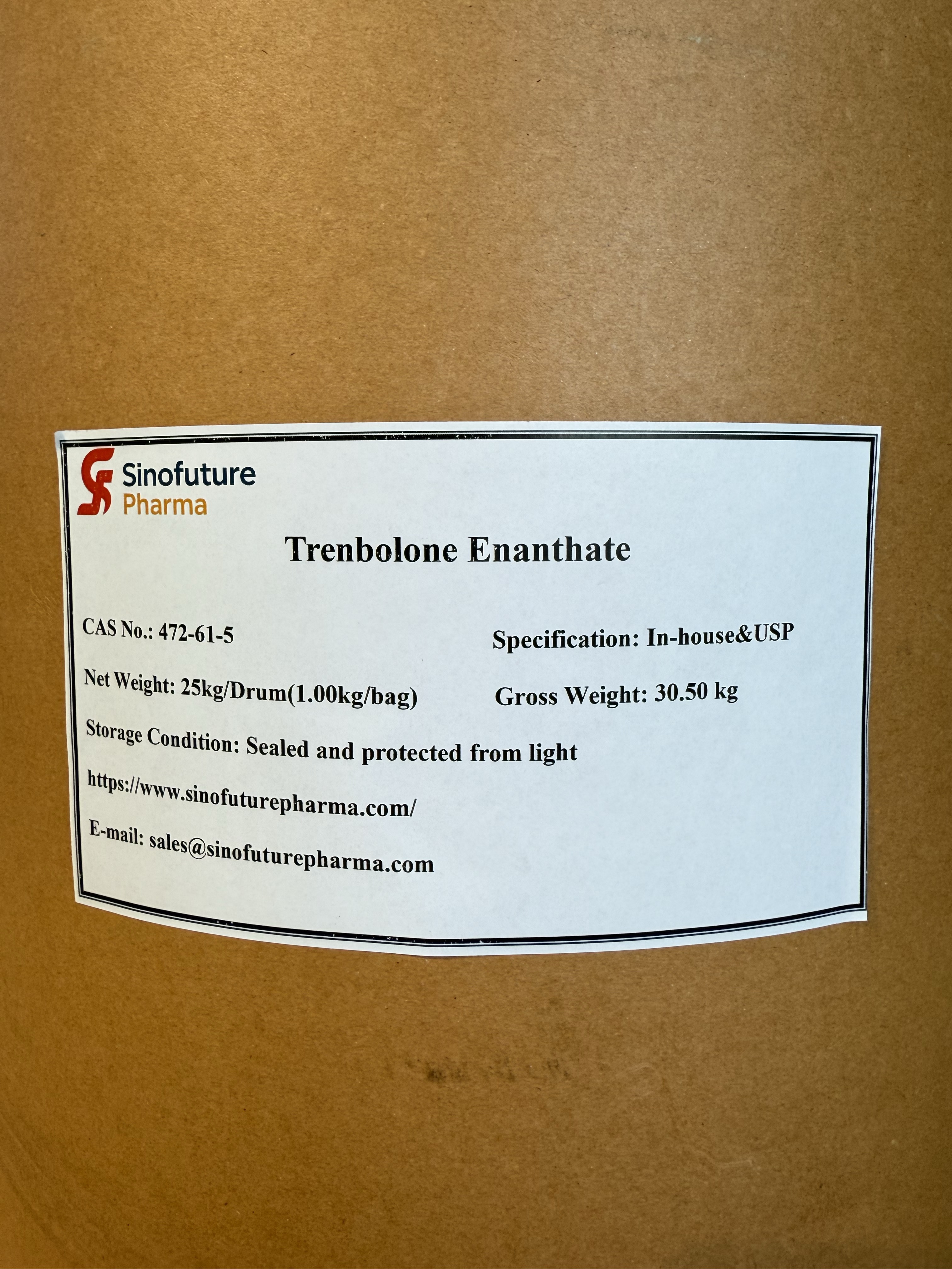 Trenbolone Enanthate CAS nr 10161-35-8 Tillverkare | SINOFUTURE PHARMA Föredragen leverantör